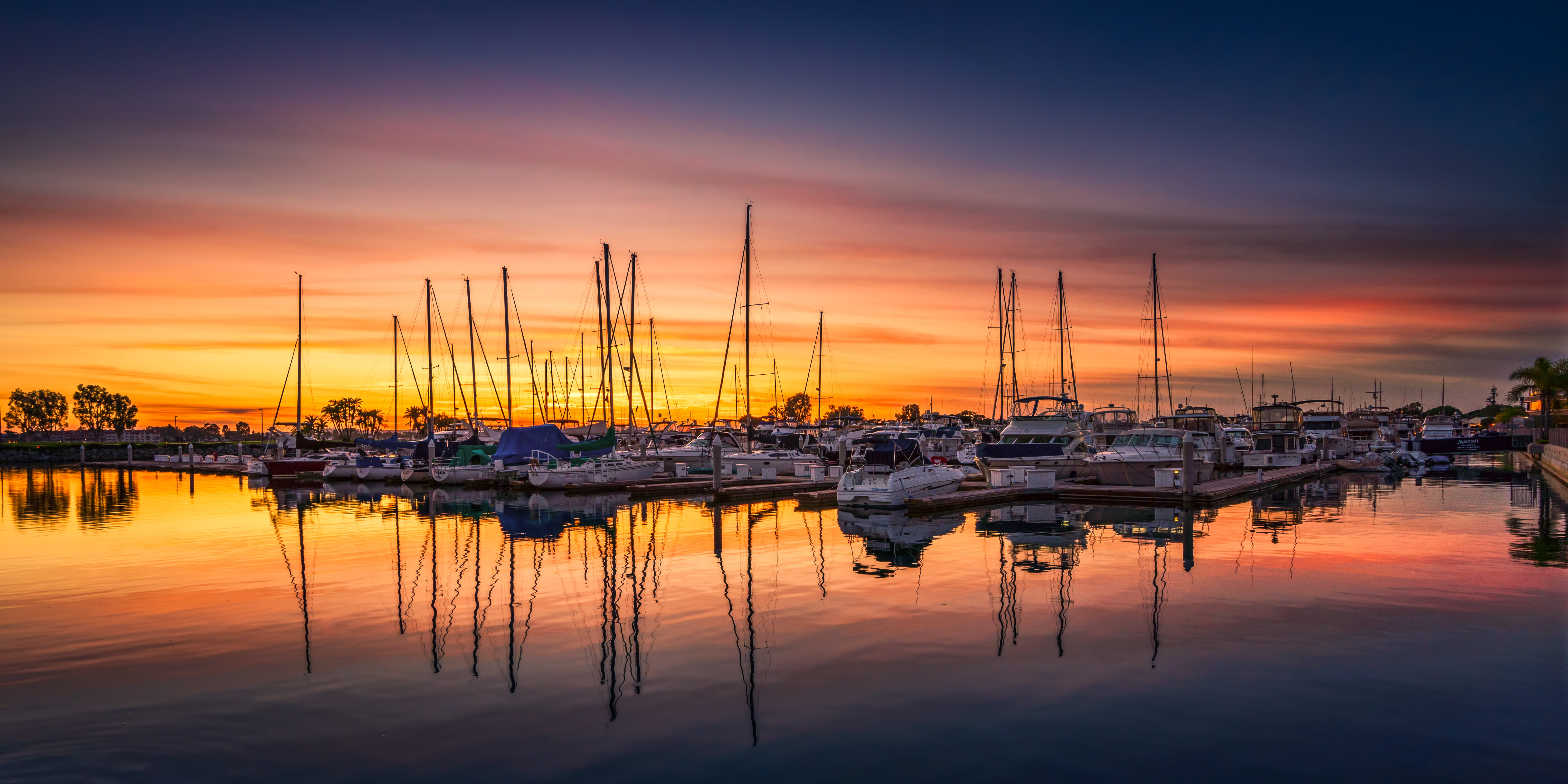 Yacht on ocean during sunset HD wallpaper Wallpaper Flare