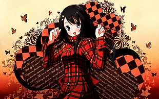 black haired female character wallpaper