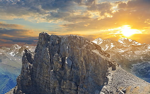 brown mountain range, mountains, landscape HD wallpaper
