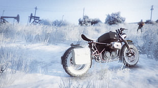 white and black standard motorcycle, Rockstar Games, Grand Theft Auto V, Grand Theft Auto Online, motorcycle HD wallpaper
