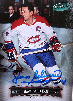 Montreal Canadiens hockey player autographed trading card HD wallpaper