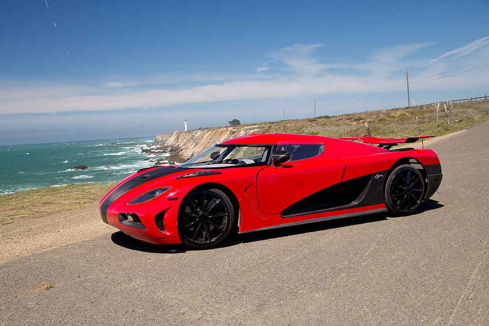 red coupe, Koenigsegg Agera, Koenigsegg, fakes, replicas HD wallpaper