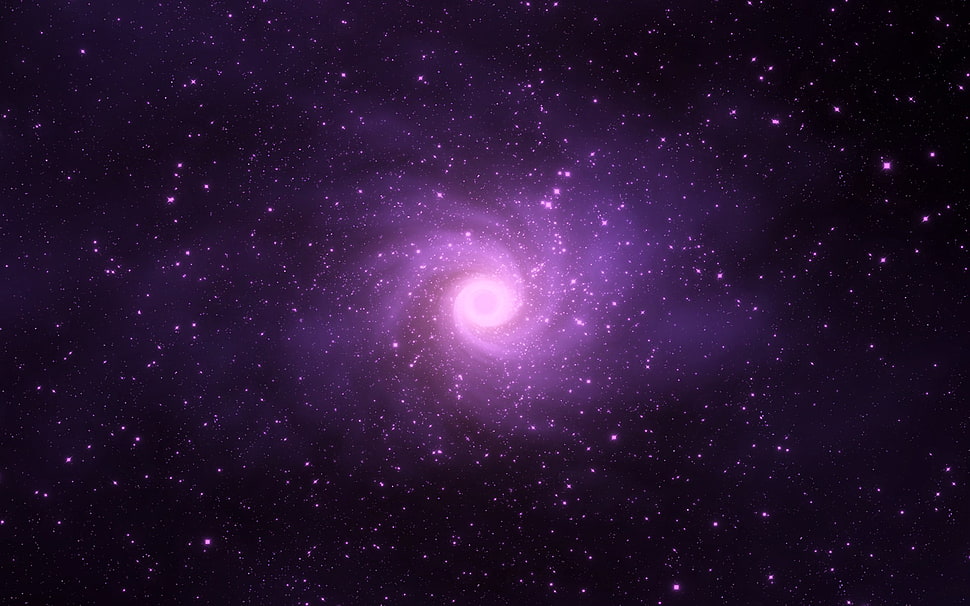 purple galaxy, Apple Inc., space, stars HD wallpaper