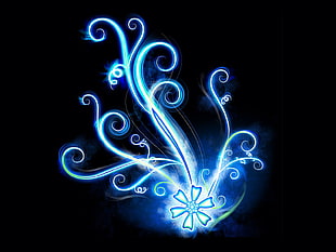 blue LED light decor