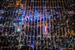 high-rise buildings, New York City, Times Square, USA, night