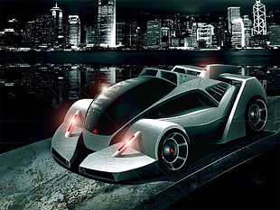 gray car diecast HD wallpaper