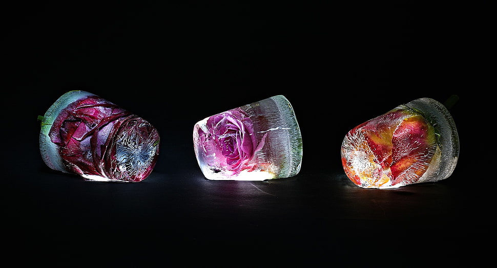 red and two purple stones HD wallpaper