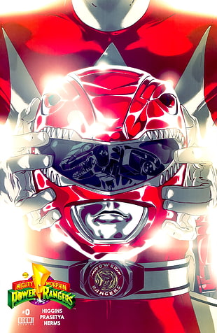 Power Ranger Red Ranger digital wallpaper, Mighty Morphin Power Rangers, Power Rangers HD wallpaper