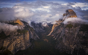 mountain digital wallpaper, nature, landscape, Yosemite National Park, valley