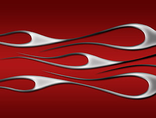 gray and red flames vinyl