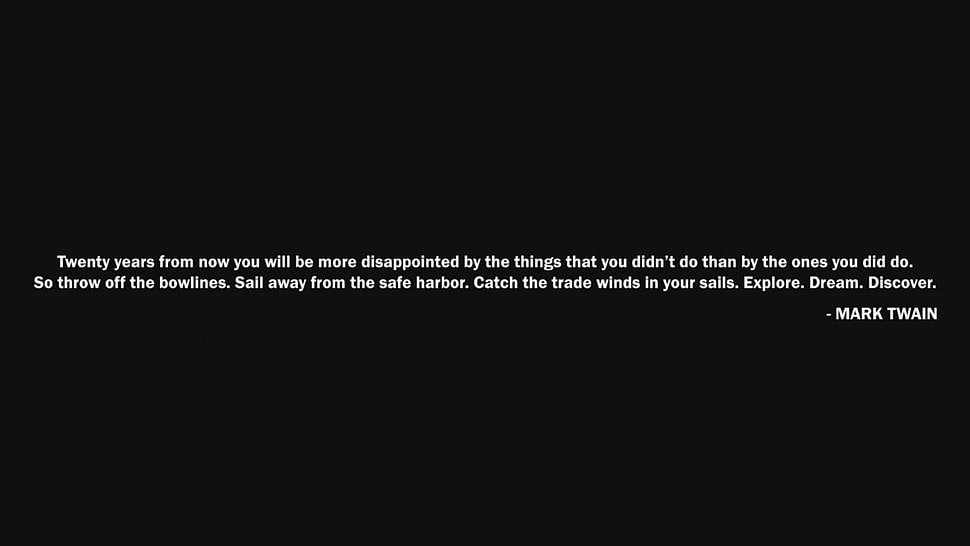 white text, quote, Mark Twain, text HD wallpaper