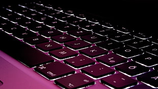 black laptop keyboard, keyboards, computer