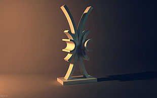 beige wooden stand