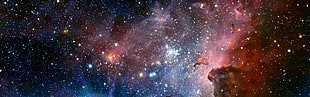 galaxy illustration, space, multiple display, nebula, space art