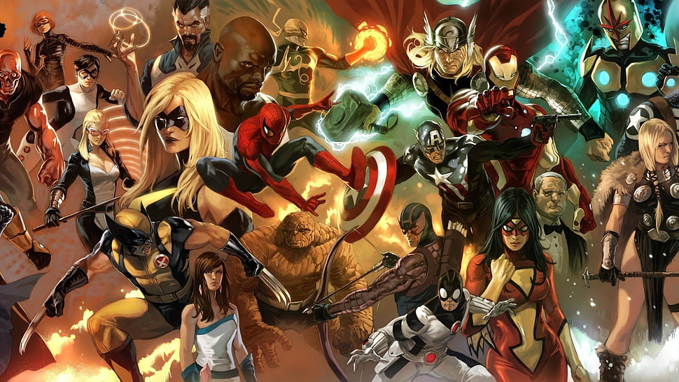 Marvel Heores illustration, comics, Spider-Man HD wallpaper