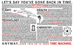 let's say you've gone back in time poster, quote