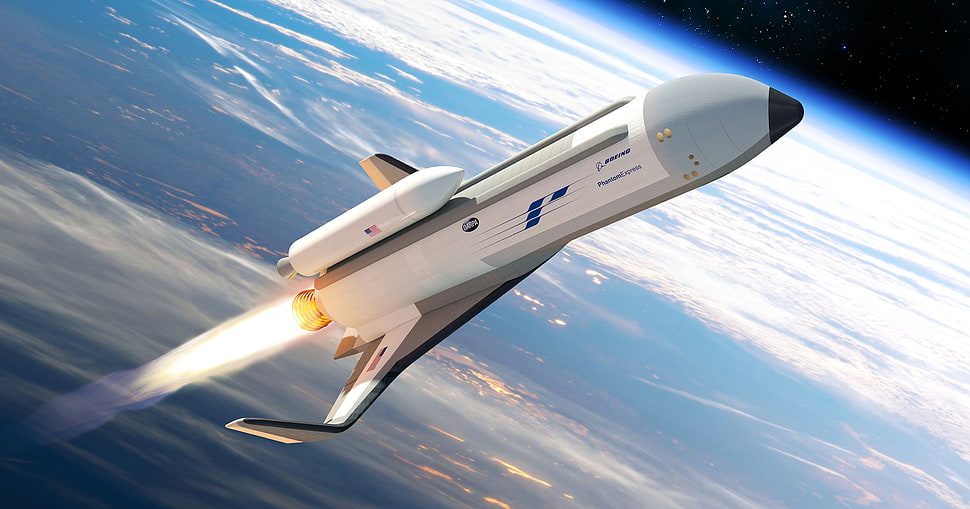 space shuttle illustration HD wallpaper