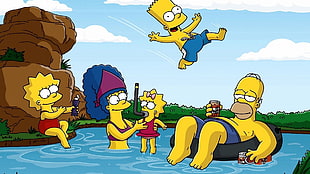 The Simpsons illustration, The Simpsons, Homer Simpson HD wallpaper