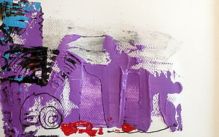 purple and white wet paint
