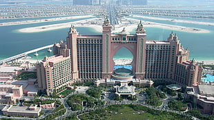 Palm Island, Dubai, cityscape, Dubai, United Arab Emirates HD wallpaper