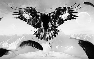 mellanistic artwork of eagle HD wallpaper