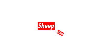 Sheep product tag illustration, supreme, sheepy, expensive, sheep