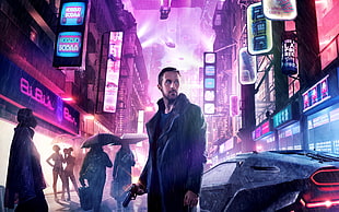 men's black zip-up jacket, Blade Runner 2049, science fiction, cyberpunk, Ryan Gosling HD wallpaper