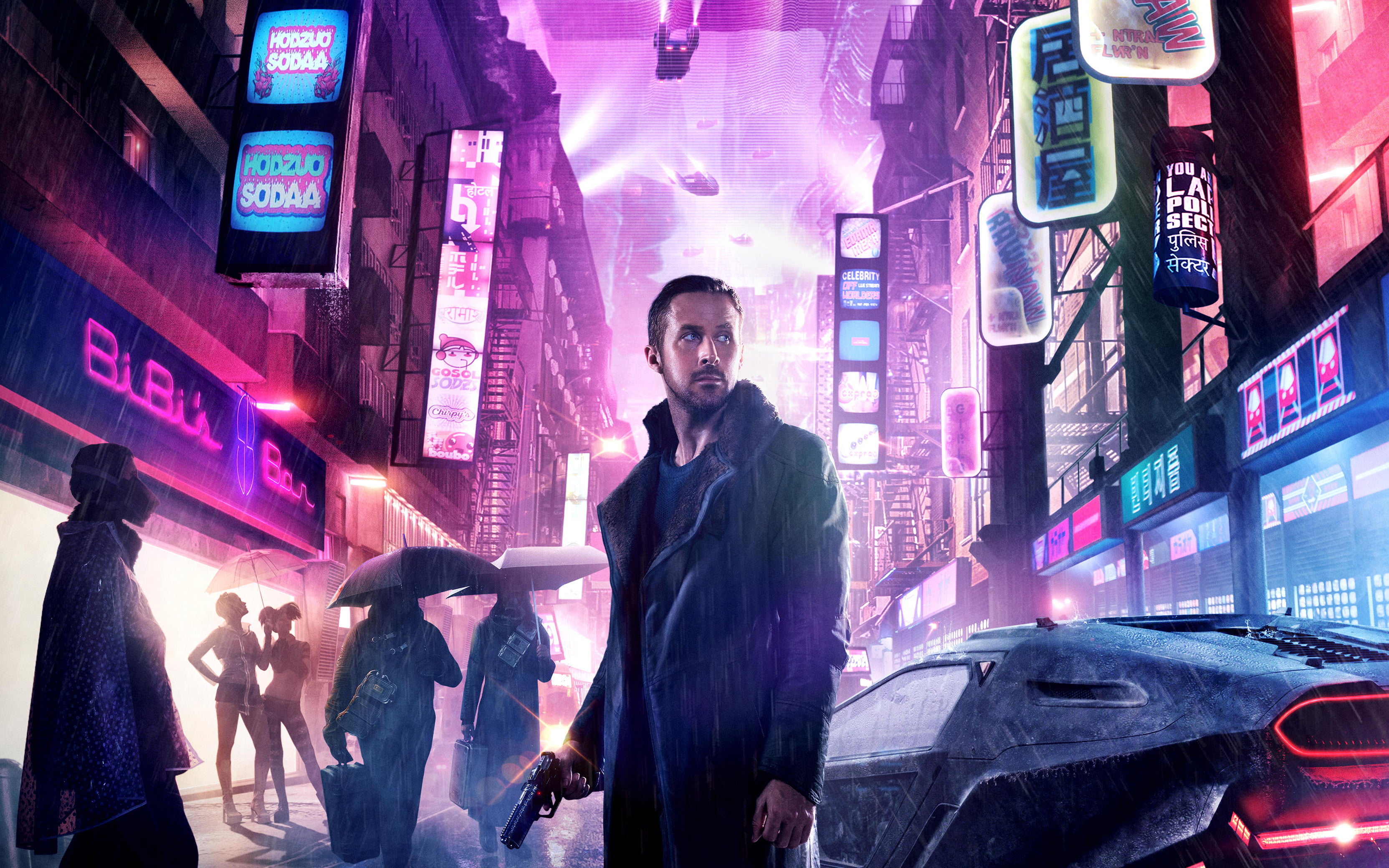 men's black zip-up jacket, Blade Runner 2049, science fiction, cyberpunk, Ryan Gosling