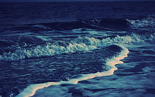 sea waves, sea, coast, nature HD wallpaper