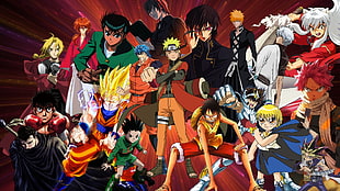 assorted anime characters HD wallpaper