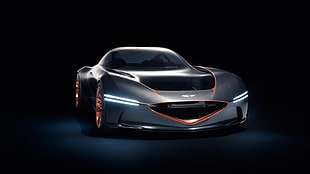 gray concept car, Genesis Essentia Concept, New York Auto Show, 2018 HD wallpaper