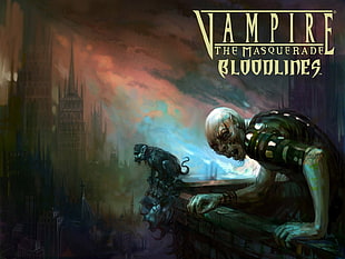 Vampire The Masquerade Bloodlines poster, Vampire: The Masquerade - Bloodlines, dark, vampires, evil
