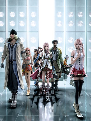 Final Fantasy digital wallpaper, Claire Farron, Snow Villiers, Serah Farron, Oerba Dia Vanille