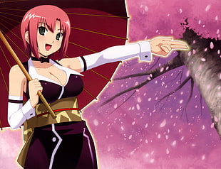 pink Haired Female Anime Character Wallpaper