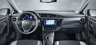 black and gray Toyota car interior