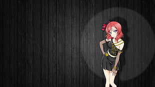 red haired female anime character, Love Live!, Nishikino Maki