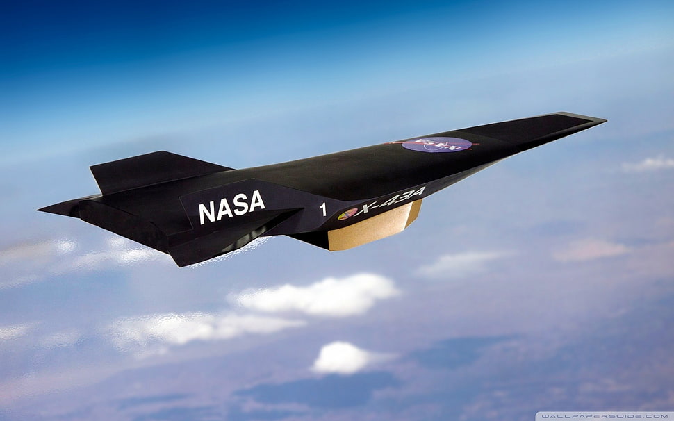 black NASA aircraft, prototypes, spaceship, airplane, NASA HD wallpaper