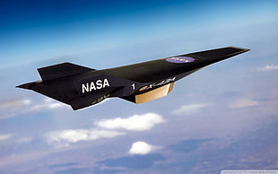black NASA aircraft, prototypes, spaceship, airplane, NASA
