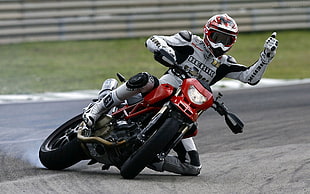 black and red naked bike, Ducati, hypermotard, racing, vehicle