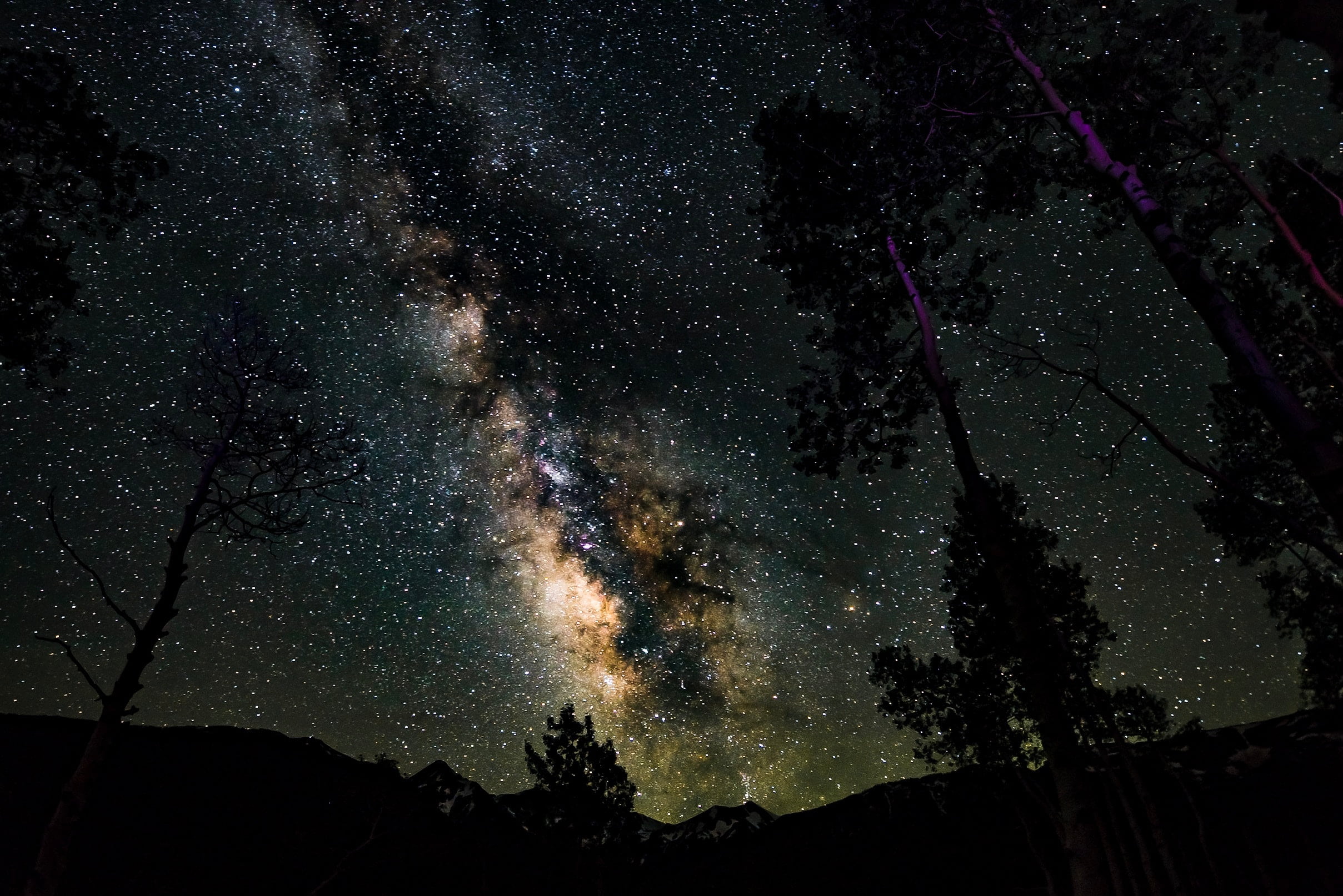 milky way galaxy, Starry sky, Stars, Night