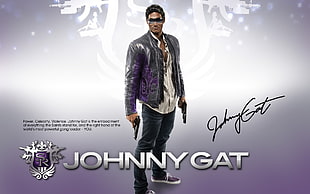 Johnny Gat signed poster, Johnny Gat, Saints Row: The Third HD wallpaper