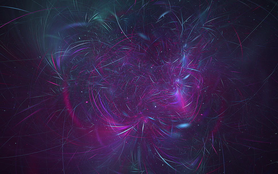purple fireworks display, abstract, fractal, digital art HD wallpaper