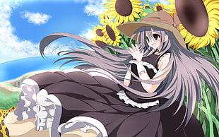 gray haired anime HD wallpaper