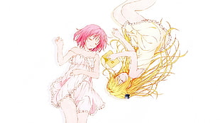 two female anime characters, To Love-ru, Momo Velia Deviluke, Golden Darkness, sleeping HD wallpaper