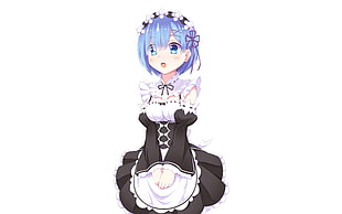 blue haired female character