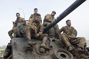 black military tank, Fury, Fury (movie), Brad Pitt, Shia LaBeouf HD wallpaper