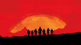 The Magnificent Seven digital wallpaper, Red Dead Redemption 2, Rockstar Games, video games, western