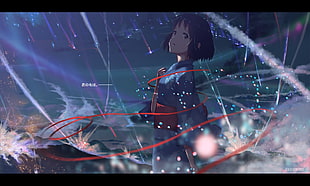 black haired anime character screengrab HD wallpaper