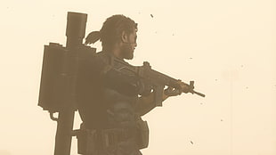 black and gray hiking backpack, Metal Gear Solid V: The Phantom Pain, Metal Gear, video games, Venom Snake