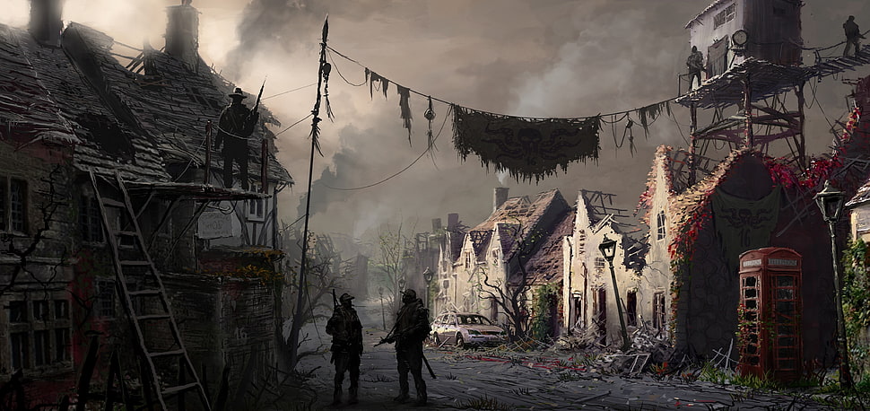 video game screenshot, apocalyptic, artwork HD wallpaper